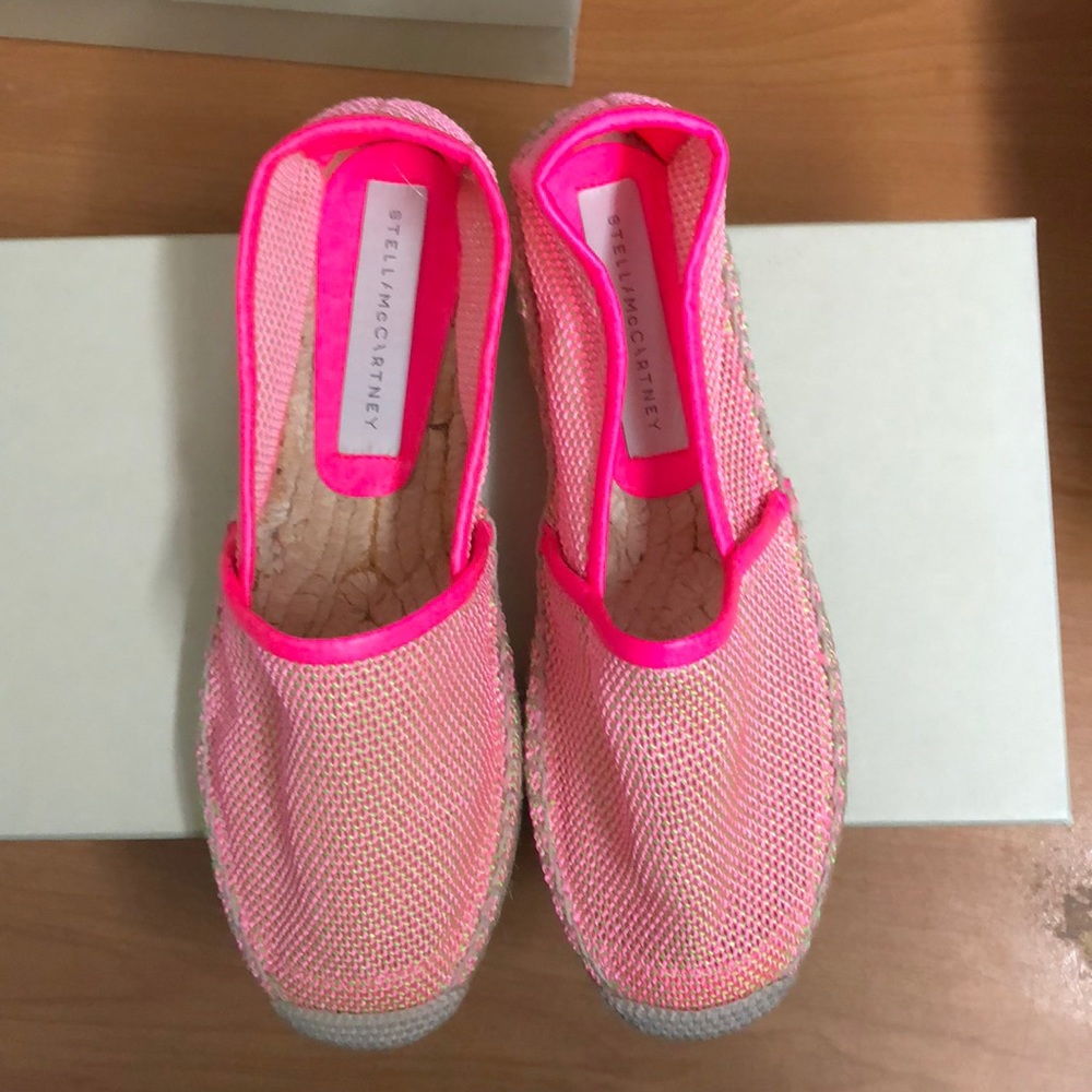 New Stella McCartney flat Neon pink and green